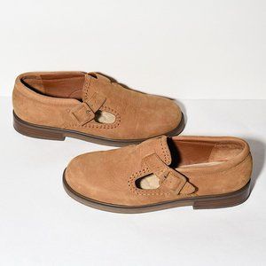 Rockport Leather T-Strap Tan Oxfords/Loafers
